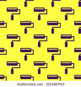 Seamless repeating tiling paint format flat icon pattern of icterine and persian indigo color. Background for online meeting.