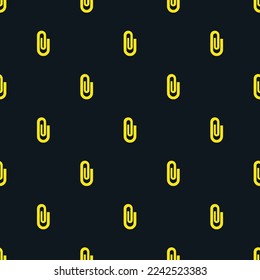 Viñeta de paperclip de azulejos repitiendo sin inconveniente patrón de icono plano de color verde oscuro de la jungla y de color de aurelín. Diseño de la portada del álbum.