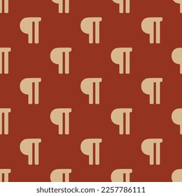 Seamless repeating tiling paragraph flat icon pattern of burnt umber and burlywood color. Background for news report.