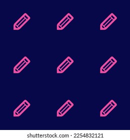 Lápiz de baldosas repitiendo sin inconvenientes patrón de icono plano de oxford azul y rosa bonbon color. Antecedentes del lema.