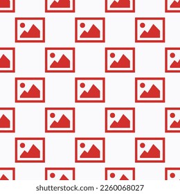 Nahtlos wiederholende Fliesen Bild flach Symbol Muster von weißem Rauch und persischen roten Farbe. Hintergrund für Logo-Design.