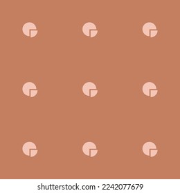 Nahtlos wiederholende Fliesenviertel flach Symbol Muster von hellKupfer und Teerrose (Rose) Farbe. Hintergrund für Logo-Design.