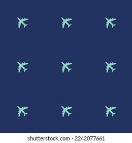Seamless repeating tiling plane rotated  flat icon pattern of st. patrick's blue and pearl aqua color. Background for anniversary postcard.