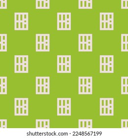 Seamless repeating tiling prison  flat icon pattern of yellow-green and platinum color. Design for pizza box.