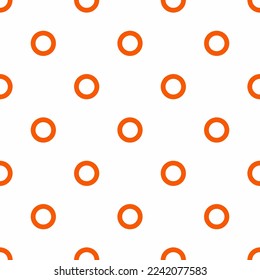 Seamless repeating tiling progress flat icon pattern of white and tangelo color. Background for business card.