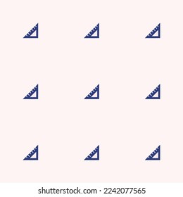 Seamless repeating tiling protractor flat icon pattern of linen and st. patrick's blue color. Background for presentation.