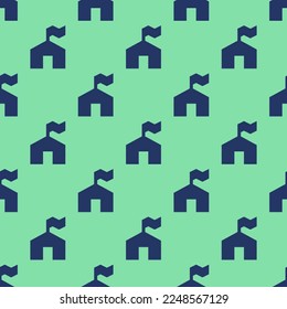 Nahtlos wiederholende Kipp-Ranger Station flach Symbol Muster der Perlen Aqua und St. Patrick's blauen Farbe. Design für die Broschüre.