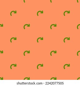 Seamless repeating tiling redo flat icon pattern of pink-orange and avocado color. Backgorund for tablet.