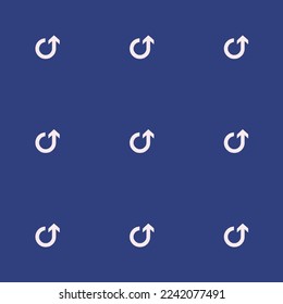 Seamless repeating tiling refresh counterclockwise up flat icon pattern of st. patrick's blue and linen color. Background for music sheet.