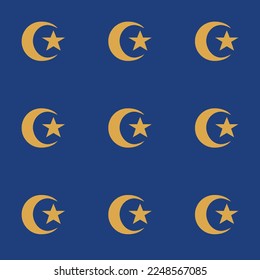 Impresionante repetición de azulejos religioso musulmán patrón plano del color azul e indio de san patrick. Diseño de notas.