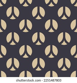 Seamless repeating tiling renren flat icon pattern of onyx and tan color. Background for letter.