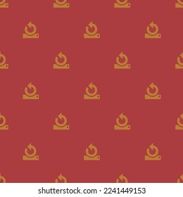 Seamless repeating tiling reset flat icon pattern of smokey topaz and copper color. Background for menu.