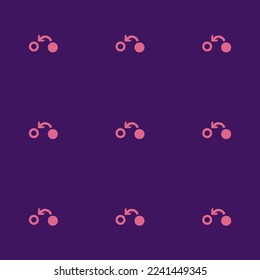 Seamless repeating tiling return flat icon pattern of persian indigo and pale violet-red color. Design for brochure cover.