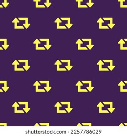 Seamless repeating tiling retweet flat icon pattern of outer space and icterine color. Design for quiz. - Powered by Shutterstock - Get 15% off with code: PIKWIZARD15