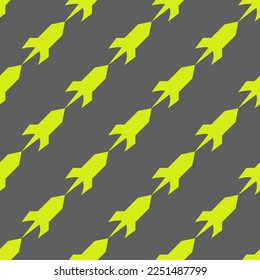 Seamless repeating tiling rocket flat icon pattern of dim gray and pear color. Design for notes.