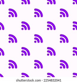Seamless repeating tiling rss flat icon pattern of lavender blush and violet color. Background for slides.