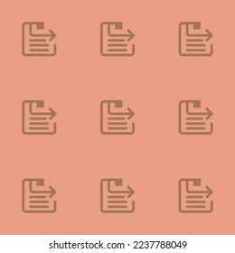 Seamless repeating tiling save as flat icon pattern of tan and chamoisee color. Background for wedding invitation.