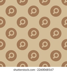 Seamless repeating tiling search alt flat icon pattern of tan and chamoisee color. Background for flyer.