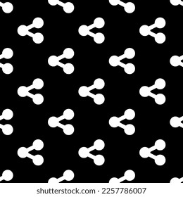 Seamless repeating tiling share alt flat icon pattern of black and white color. Design for wrapping paper.