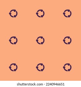 Seamless repeating tiling share flat icon pattern of light salmon and purple taupe color. Background for selfie.