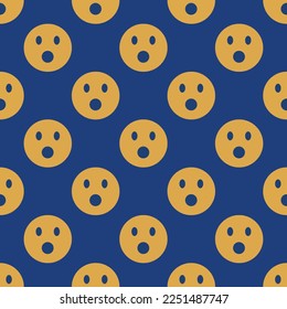 Seamless repeating tiling shocked flat icon pattern of st. patrick's blue and indian yellow color. Background for website.