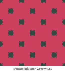 Seamless repeating tiling stamp flat icon pattern of brick red and charcoal color. Background for business card.