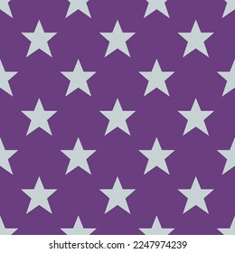 Seamless repeating tiling star  flat icon pattern of dark slate blue and light gray color. Background for online meeting.