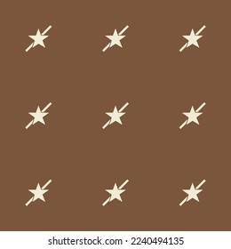 Seamless repeating tiling star remove flat icon pattern of coffee and eggshell color. Background for website.