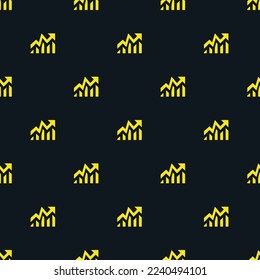 Seamless repeating tiling stock up flat icon pattern of dark jungle green and aureolin color. Background for kitchen.