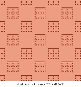 Seamless repeating tiling stroke top flat icon pattern of burlywood and burnt umber color. Background for selfie.