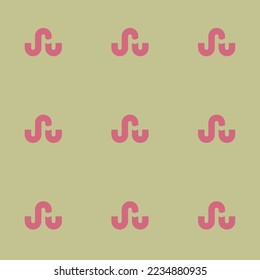 Seamless repeating tiling stumbleupon flat icon pattern of medium spring bud and blush color. Design for certificate.