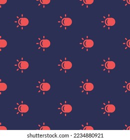 Icono de solera de azulejos repitiendo sin inconvenientes, patrón de carbón vegetal y color rojo-naranja. Antecedentes de la carta.