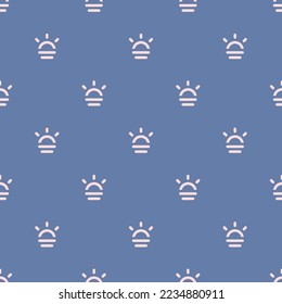 Seamless repeating tiling sunrise flat icon pattern of slate gray and misty rose color. Backgorund for tablet.