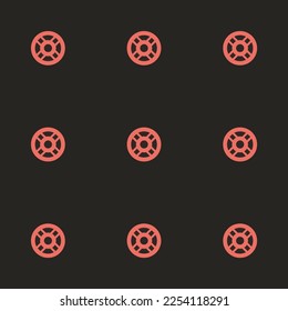 Seamless repeating tiling support flat icon pattern of black leather jacket and terra cotta color. Background for quotes.