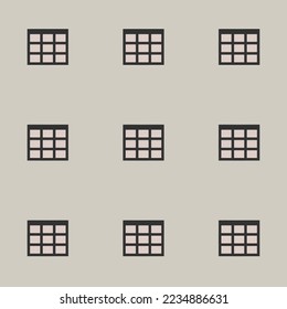 Seamless repeating tiling table flat icon pattern of bone and jet color. Background for story.