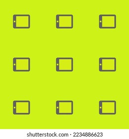 Seamless repeating tiling tablet landscape flat icon pattern of pear and dim gray color. Background for letter.