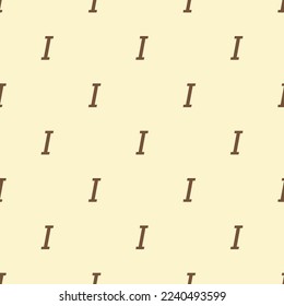 Seamless repeating tiling text italic flat icon pattern of eggshell and coffee color. Design for postcard.