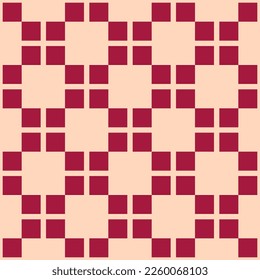Seamless repeating tiling th large flat icon pattern of peach puff and deep carmine color. Background for kitchen.
