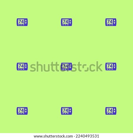 Seamless repeating tiling thermometer honeywell flat icon pattern of medium spring bud and iris color. Ornament for invitation card.