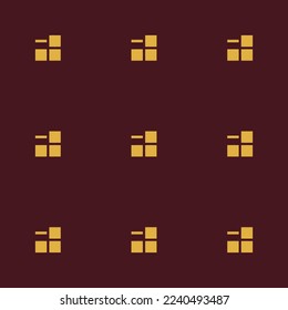 Seamless repeating tiling tiles minus flat icon pattern of dark sienna and meat brown color. Backround for motivational quites.