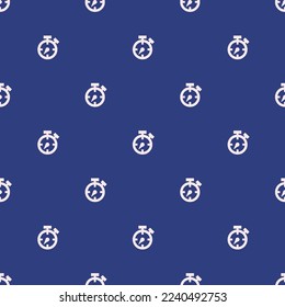 Seamless repeating tiling timer flat icon pattern of st. patrick's blue and linen color. Background for story.