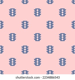 Seamless repeating tiling traff flat icon pattern of misty rose and slate gray color. Background for notebook.