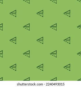 Seamless repeating tiling transform flip vertical flat icon pattern of dollar bill and hunter green color. Background for quotes.
