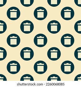 Seamless repeating tiling trash alt flat icon pattern of eggshell and rich black color. Background for banner.