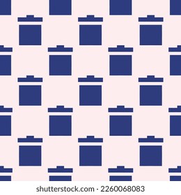 Seamless repeating tiling trash flat icon pattern of linen and st. patrick's blue color. Background for menu.