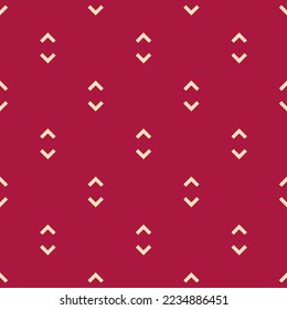 Seamless repeating tiling unfold more flat icon pattern of deep carmine and peach puff color. Two color background.