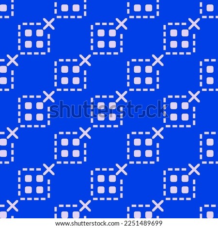 Seamless repeating tiling ungroup flat icon pattern of royal azure and pale lavender color. Background for flyer.