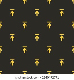 Seamless repeating tiling upload flat icon pattern of black leather jacket and sandstorm color. Background for music sheet.