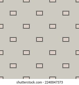 Seamless repeating tiling vector rectangle flat icon pattern of bone and jet color. Design for notes.