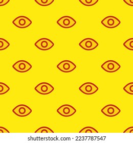 Seamless repeating tiling visible l flat icon pattern of yellow (ncs) and dark pastel red color. Background for presentation.